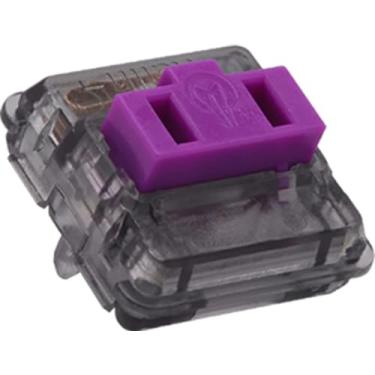 Imagem de 25 interruptores de teclado mecânicos lineares PG1350 Choc V1, interruptor de perfil baixo, 5 pinos para teclado Kailh Chocolate, compatível com RGB/SMD/LED, roxo