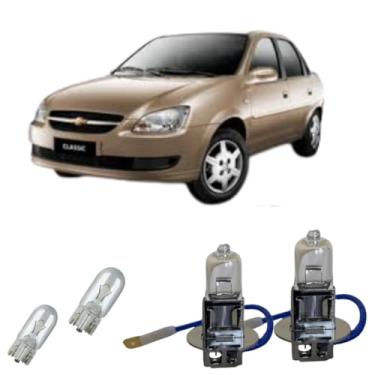 Imagem de KIT LÂMPADAS H3 PARA FAROL DE MILHA PARA GM CORSA CLASSIC 2010 A 2016, ACOMPANHA PAR DE LÂMPADAS PINGO - MARCA TIGER AUTO