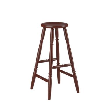 Imagem de Banqueta Alta em Madeira 75cm Castanho Acetinado Marin Brasil