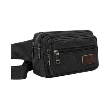 Imagem de Bolsa De Cintura Multifuncional De Lona Para Homens, Alta Capacidade, 