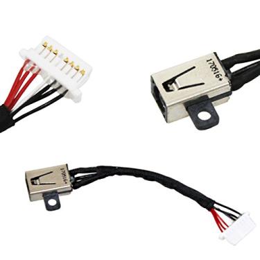 Imagem de Zahara AC CC em tomada de alimentação com conector de cabo de substituição para Dell Inspiron 17 7779 P30E001 6VV22 450.08504.0011