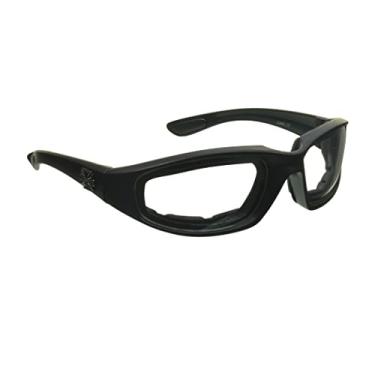 Imagem de Chopper Motocicleta Óculos de Sol Acolchoados de Espuma para Ciclismo Esporte para Homens e Mulheres Fumê Transparente Amarelo Espelhado Laranja Azul, Entrada transparente serve de médio a GG, Medium