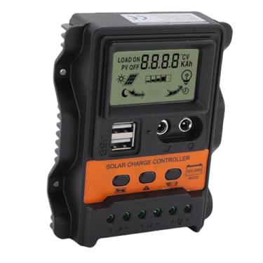 Imagem de RiToEasysports Controlador de Carga Solar, 10A 12V Regulador Automático de PVC Total de 24V Com Portas Duplas USB e DC para Trailers, Barcos, Acampamento