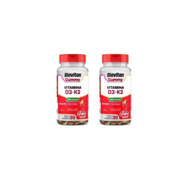 Imagem de Kit 2 Bioviton Gummy Vitamina D3+K2 Sabor Morango 2x30 gomas Unilife-Unissex