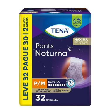 Imagem de Roupa Íntima Tena Pants Noturna P/M Severa Embalagem Econômica 32 Unidades