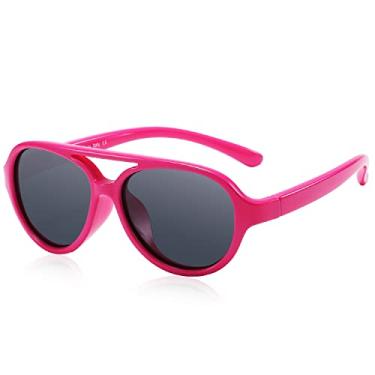 Imagem de DUCO Óculos de sol aviador infantis polarizados para meninos e meninas com proteção UV para crianças de 3 a 5 anos K011