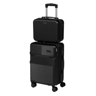 Imagem de Mala Viagem Bordo Mão Frasqueira Kit 10kg Abs Expansiva Anac (Preto)