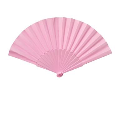 Imagem de Leque Liso Clássico para Dia a Dia, Dança e Festa - Leque de Vento Leve e Resistente - Ideal para Lembrancinhas e Presentes(1,Rosa Clara)