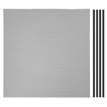 Imagem de PATIKIL Furo de malha de poeira de 50 x 50 cm, 0,3 cm, 1 conjunto de filtro de poeira de PVC para refrigerador de computador, filtro de poeira, grades com fita dupla face para ventilador de