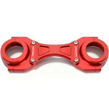 Imagem de MoKitDora Suporte de garfo dianteiro de 49 mm para Harley 2018-later Softail Low Rider FXLR Street Bob FXBB Modelos FXST padrão, vermelho