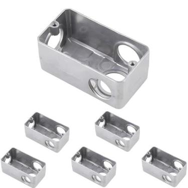 Imagem de 6 Condulete Múltiplo Modelo L 1 Polegada Em Alumínio Sieg Prateado