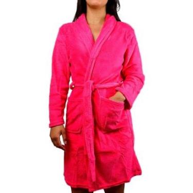 Imagem de Roupão Kimono Felpudo Unisex Microfibra Macio Pós Banho-Feminino