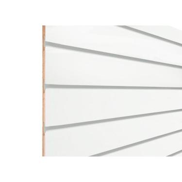 Imagem de Painel Canaletado 90X60 Branco 18Mm Canaletas De Pvc Branco