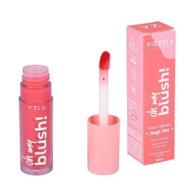 Imagem de Blush Líquido Vizzela Oh My Blush Rouge Rose-Feminino