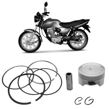 Imagem de Kit Pistão Anel 1.00 Moto CG125 NXR125 Bros Vini Controlflex