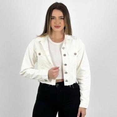 Imagem de Jaqueta Six One Curta em Sarja com Botão Feminina-Feminino