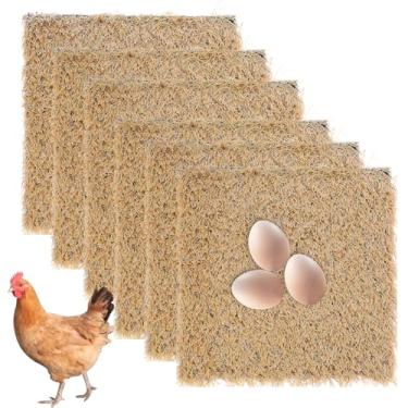 Imagem de PercyEffie 6 peças de almofadas de ninho de galinhas reutilizáveis para forros de ninho de galinheiro 30 x 30 cm almofada lavável para galinheiro serve na maioria das caixas de ninhos para colocar