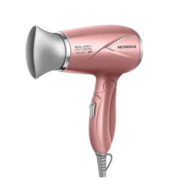 Imagem de Secador de cabelos travel golden rose bivolt 1200w mondial, Bivolt