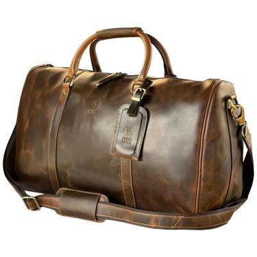 Imagem de Bolsa de Viagem de 100 Couro Amarelado, RUSTIC TOWN DF17ADN, Marrom