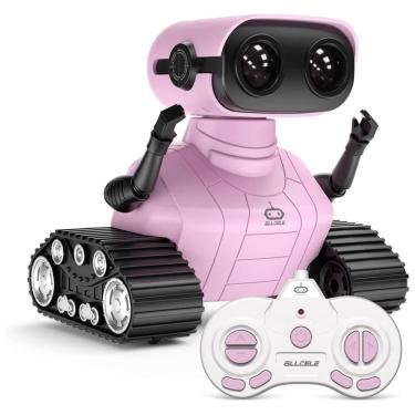 Imagem de ALLCELE Robô Educativo Inteligente Eletrônico e Recarregável p, Crianças 3 Anos ou Mais, Rosa