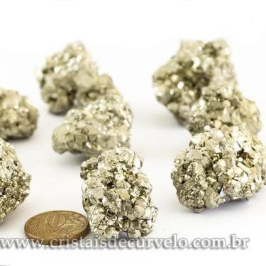Imagem de 10 Unidades de Pirita Peruana Bruta 30 mm - 30 a 40 gr para Orgonite -