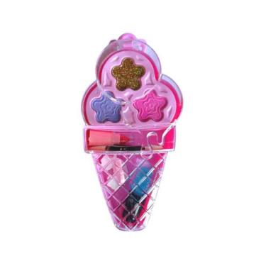 Imagem de Kit De Maquiagem Sombras e Batom Infantil Sorvetinho - Elite