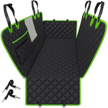 Imagem de Capa Pet Impermeável para Carro – 4 em 1 com Proteção Total, Antiderrapante, Acolchoada e com Cinto de Segurança | Para Cães e Gatos (Verde)