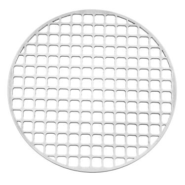 Imagem de PATIKIL Grelha redonda de malha para churrasco, grade circular de malha de aço inoxidável de 18 cm, furo quadrado, rede de churrasqueira redonda para acampamento ao ar livre, festas em casa, reuniões