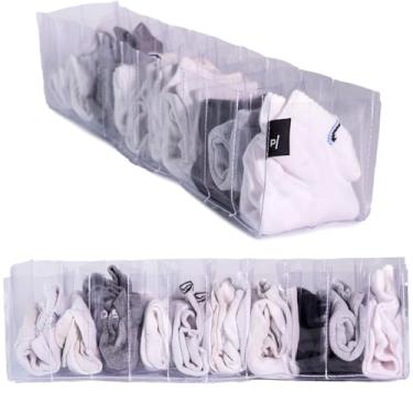Imagem de Organizador de Gaveta Inteligente Colmeias 40x10x10cm PVC Cristal Transparente Closet Guarda Roupas Armários Organizados Cuecas Calcinhas Meias Acessórios
