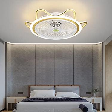 Imagem de Ventoinhas infantis com Ceililights Ventilador silencioso de 3 velocidades com controle remoto luzes de teto LED com temporizador para quarto, sala de jantar, ventilador Lighti48W/D