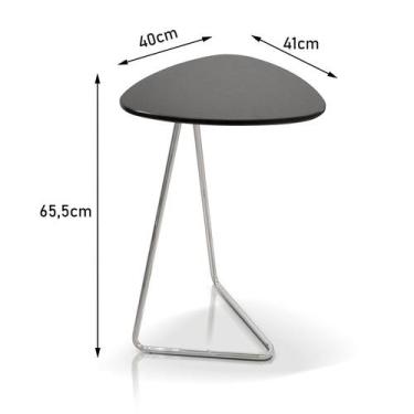 Imagem de Conjunto Mesa Apoio Lateral Organic para Sofá Pé Cromado - Larflex, La