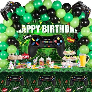 Imagem de Conjunto de decorações de festa Tatuo Video Game Birthday Party