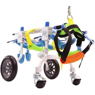 Imagem de Cadeira de rodas para cães, carrinho ajustável para cães, cadeira de rodas ajustável, leve, de alumínio, scooter, para cães, para cadeira de rodas para animais de estimação de tamanho médio, conserto