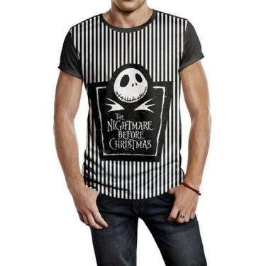 Imagem de Camiseta Masculina O Estranho Mundo De Jack Ref:319 - smoke, Preto, G