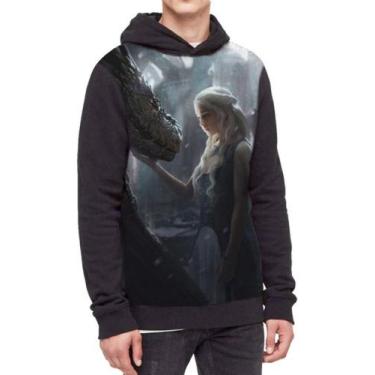 Imagem de Moletom Com Capuz Game Of Thrones Daenerys Ref:204 - smoke, Preto, GG
