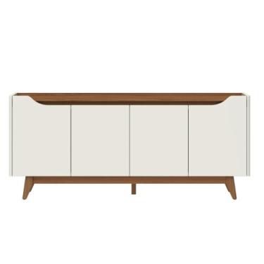 Imagem de Buffet 4 Portas 2 Prateleiras Pulse 180 cm Canella com Off White Fosco