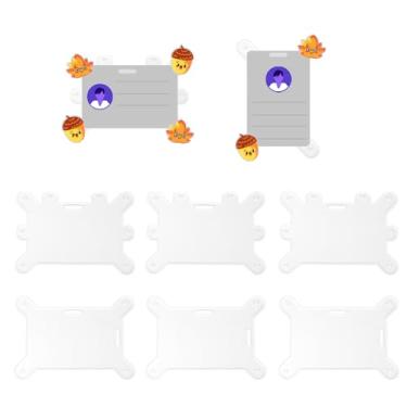 Imagem de 6un Suportes para Pins, 2 Tamanhos Acrílico Topo Crachá com Múltiplos Slots Pins Suportes Cartão Nome para Enfermeira Carteira Estudante Display de Acessórios Funcionário