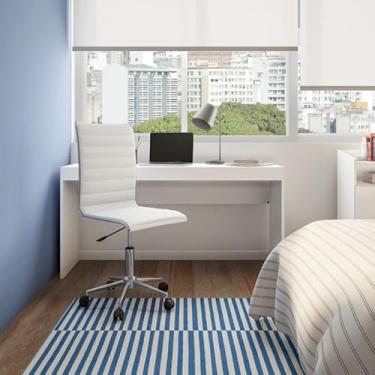 Imagem de Cadeira de Escritório Secretária Giratória Jayne Branca