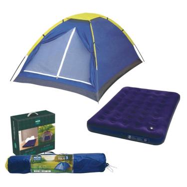 Imagem de Barraca Iglu 3 Pessoas Camping Acampamento Colchão Casal Mor