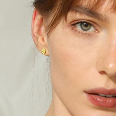 Imagem de Brincos femininos masculinos de aço inoxidável com nó celta, One Size, Aço inoxidável, Sem pedra preciosa