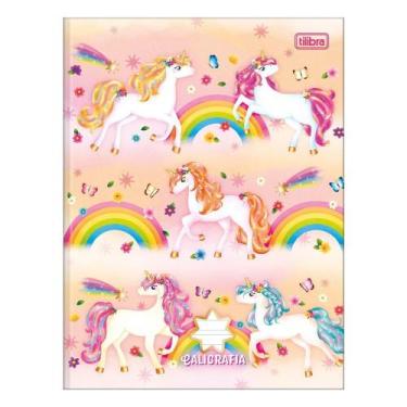 Imagem de Caderno de Caligrafia Brochura Capa Dura Unicórnio Blink 40 Folhas - T