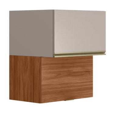 Imagem de Armário Aéreo Proença 60cm 2 Portas Basculantes Mdf Nogueira Touch-nude Prime Tx