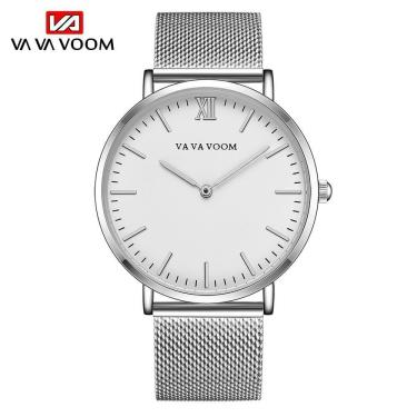 Imagem de Relógio De Quartzo Masculino Va Va Voom Va-212 à Prova D'água Branco