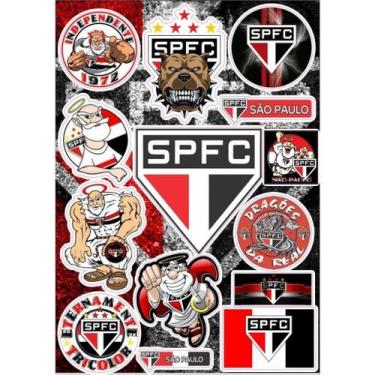 Imagem de KIT 02 - (02) - 02 Cartela De Adesivos Personalizados Time Futebol Car