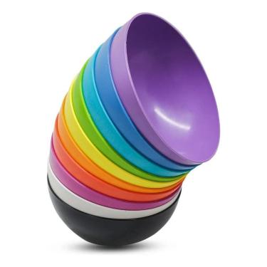 Imagem de 2X Kit 10 Bowls Potes Cumbucas Tigela Plastico Cozinha Cor V