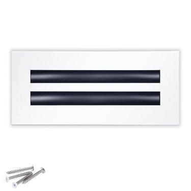 Imagem de Capa de ventilação AC moderna 12x4 – Grade decorativa para registro de saída de ar, difusor de ranhura linear, fluxo de ar ajustável, operação silenciosa, tampa de ventilação HVAC para teto, parede e
