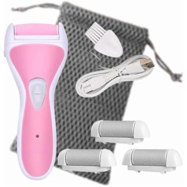 Imagem de Esfoliador Lixador Recarregável Para Pés 3 em 1 Remove Calos Rachaduras Com Alta Performance A Prova d'Água Com 3 Lixas E Acessórios Pedicure Profissional Em Casa