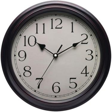 Imagem de Relógio de parede vintage elegante de madeira de 30 cm silencioso sem 