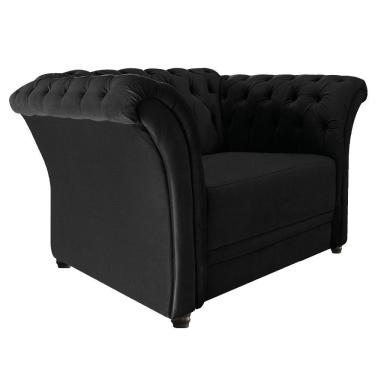 Imagem de Poltrona Decorativa Chesterfield Sofia Suede Preto Adj Decor