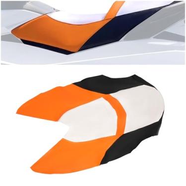 Imagem de HECASA Capa de assento compatível com Sea-Doo GTS130 2011-2016, Rental, Wake 155/2017 Sea-Doo GTS (preto+branco + laranja)
